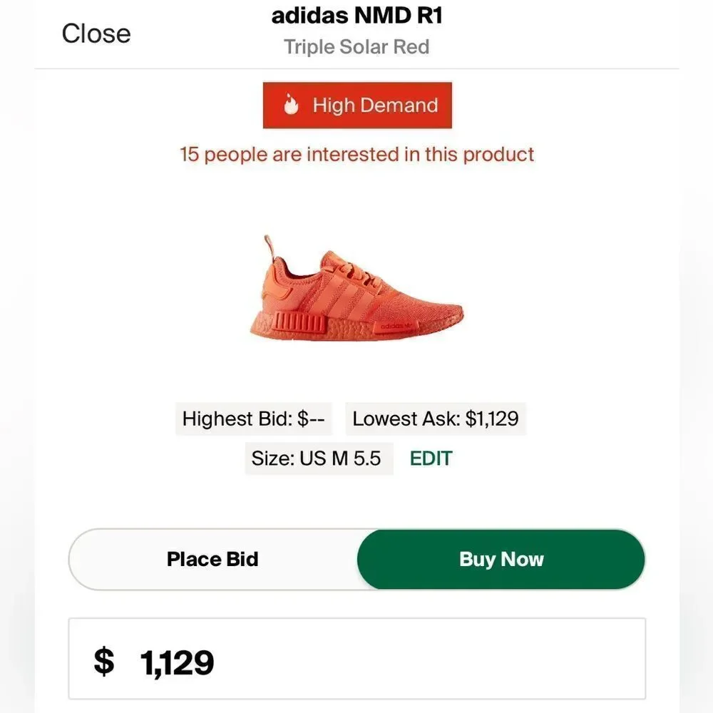 Adidas NMD_R1 ‘solar red’ sneakers